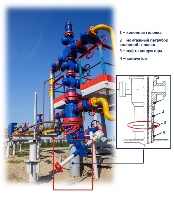 Патрубок нефтяной скважины